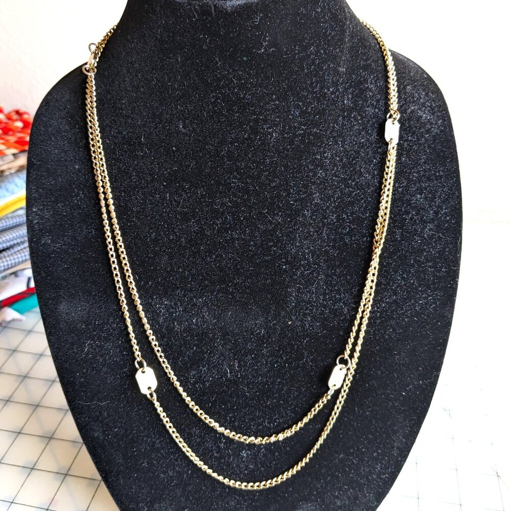Simple Gold Necklace 24" Long